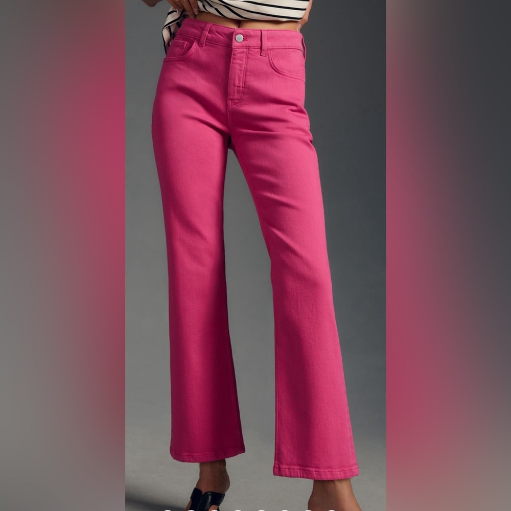 Anthropologie Pink Flare Jeans